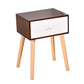 Modern 18 Inch H Nightstand Solid Wood 1-Drawer Night Table with Legs Tan Clearhalo 'Bedroom Furniture' 'furn' 'furn_night_stand' 'Furniture' 'night_stand' 'Nightstands' 5671615