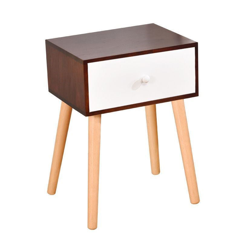 Modern 18 Inch H Nightstand Solid Wood 1-Drawer Night Table with Legs Tan Clearhalo 'Bedroom Furniture' 'furn' 'furn_night_stand' 'Furniture' 'night_stand' 'Nightstands' 5671615