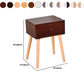 Modern 18 Inch H Nightstand Solid Wood 1-Drawer Night Table with Legs Clearhalo 'Bedroom Furniture' 'furn' 'furn_night_stand' 'Furniture' 'night_stand' 'Nightstands' 5671628