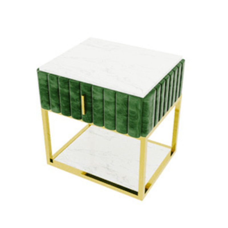 Moderno shelf da tavolo da notte da 20 pollici da 20 pollici in pietra da commonone