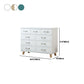 16 "D White / Green Rangement Coffre Artificial Wood Storage Chéteur Chéteur avec tiroirs