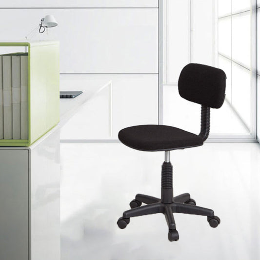 Armloze gestoffeerde bureaustoel lage rug verstelbare stoelhoogte bureau stoel