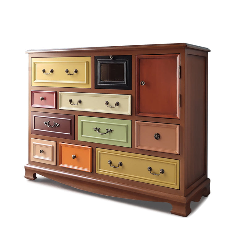 Coffre de rangement en bois, commode de rangement de chambre à coucher Vintage avec 10/12 tiroirs