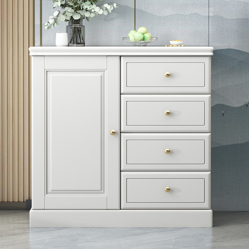 16" D Rubber Wood Storage Chest Bedroom Combo Dresser with 1 Door 31"L x 16"W x 31"H White Clearhalo 'Bedroom Furniture' 'Dressers & Chests' 'dressers_chests' 'furn' 'furn_dressers_chests' 'Furniture' 5671888