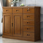 16" D Rubber Wood Storage Chest Bedroom Combo Dresser with 1 Door 47.2"L x 15.7"W x 39.4"H Nut-Brown Clearhalo 'Bedroom Furniture' 'Dressers & Chests' 'dressers_chests' 'furn' 'furn_dressers_chests' 'Furniture' 5671907