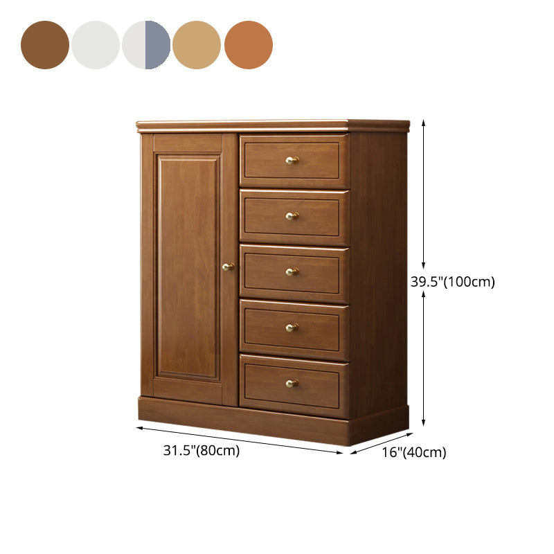 16" D Rubber Wood Storage Chest Bedroom Combo Dresser with 1 Door Clearhalo 'Bedroom Furniture' 'Dressers & Chests' 'dressers_chests' 'furn' 'furn_dressers_chests' 'Furniture' 5671910