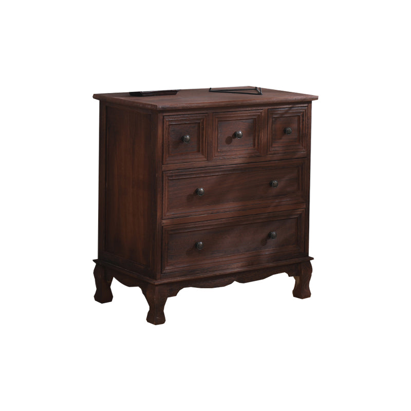 14" D Solid Wood Storage Chest Traditional Vertical Lingerie Chest with Drawers Brown 5 Clearhalo 'Bedroom Furniture' 'Dressers & Chests' 'dressers_chests' 'furn' 'furn_dressers_chests' 'Furniture' 5672050