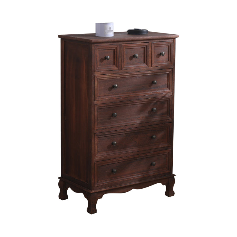 14" D Solid Wood Storage Chest Traditional Vertical Lingerie Chest with Drawers Brown 7 Clearhalo 'Bedroom Furniture' 'Dressers & Chests' 'dressers_chests' 'furn' 'furn_dressers_chests' 'Furniture' 5672060