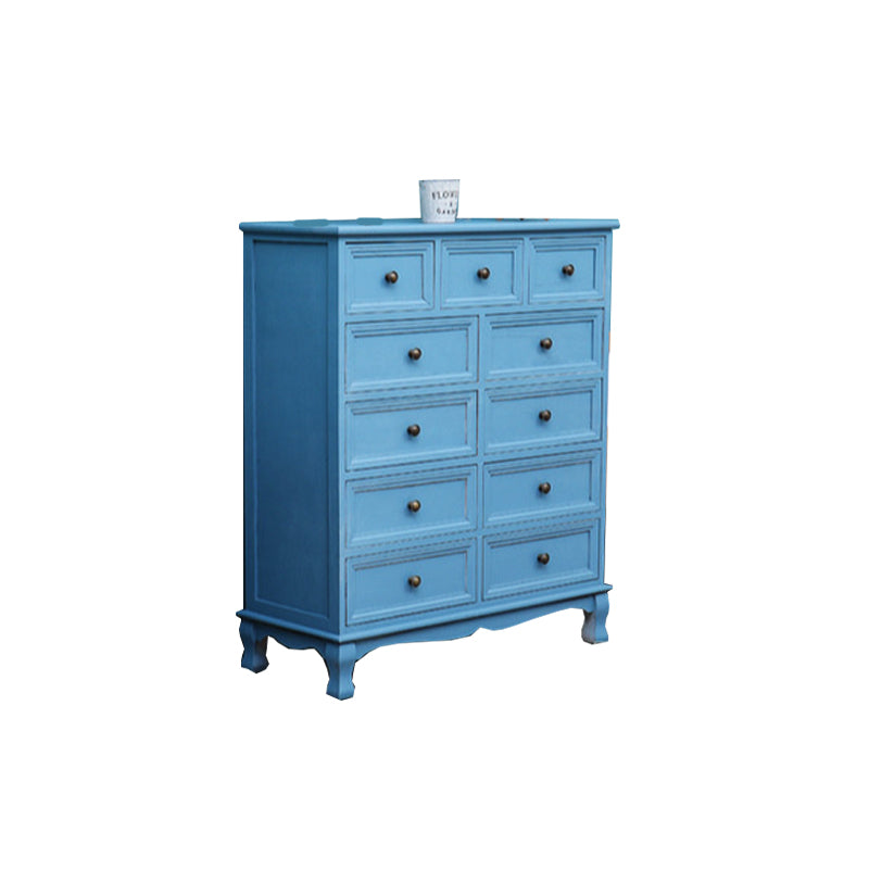 14" D Solid Wood Storage Chest Traditional Vertical Lingerie Chest with Drawers Blue 11 Clearhalo 'Bedroom Furniture' 'Dressers & Chests' 'dressers_chests' 'furn' 'furn_dressers_chests' 'Furniture' 5672065
