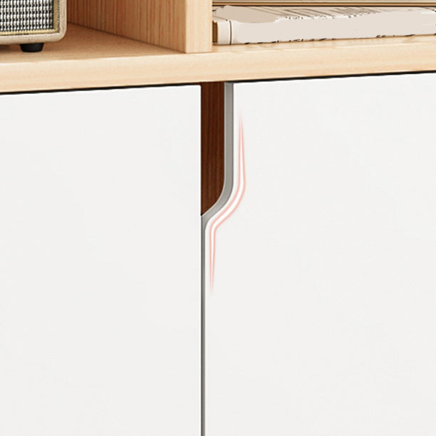 Wooden Standard Bookcase 12" D with Doors Closed Back Vertical Bookshelf Clearhalo 'Bookcases' 'furn' 'furn_bookcases' 'Furniture' 'Office Furniture' 5672085