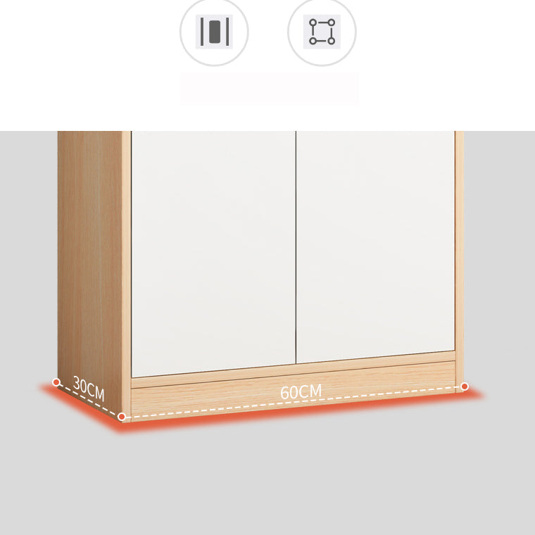 Wooden Standard Bookcase 12" D with Doors Closed Back Vertical Bookshelf Clearhalo 'Bookcases' 'furn' 'furn_bookcases' 'Furniture' 'Office Furniture' 5672086