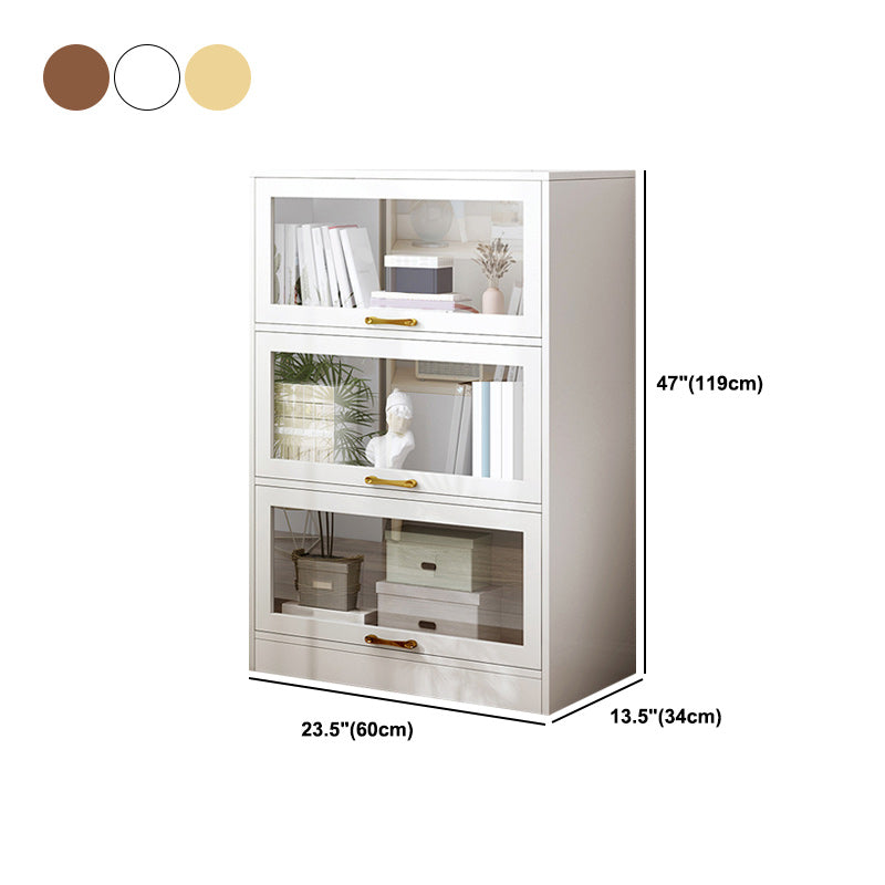 Modern Engineered Wood Bookshelf Standard Closed Back Bookcase