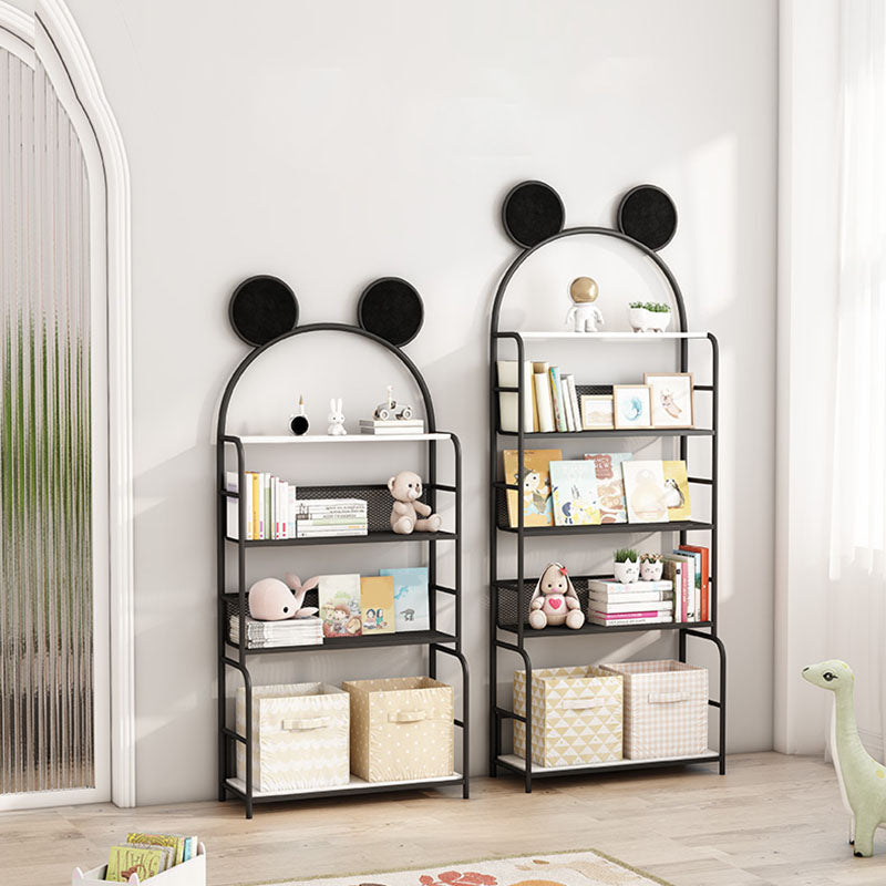 Modern Metal Bookshelf Etagere Vertical Open Shelf Bookcase in Burnish Clearhalo 'Bookcases' 'furn' 'furn_bookcases' 'Furniture' 'Office Furniture' 5672114