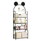 Modern Metal Bookshelf Etagere Vertical Open Shelf Bookcase in Burnish 20.5"L x 11"W x 59.1"H Black Clearhalo 'Bookcases' 'furn' 'furn_bookcases' 'Furniture' 'Office Furniture' 5672120