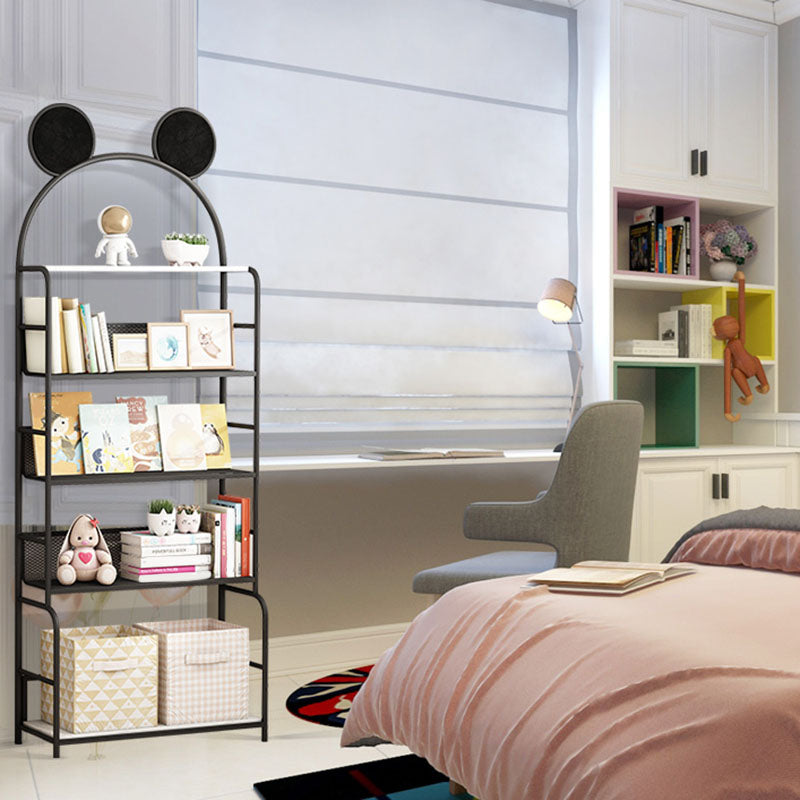 Modern Metal Bookshelf Etagere Vertical Open Shelf Bookcase in Burnish Clearhalo 'Bookcases' 'furn' 'furn_bookcases' 'Furniture' 'Office Furniture' 5672128