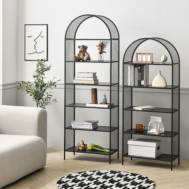Modern Metal Bookcase Standard Vertical Open Shelf Bookshelf