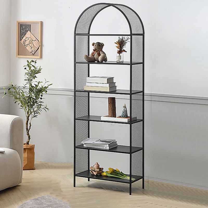 Modern Metal Bookcase Standard Vertical Open Shelf Bookshelf