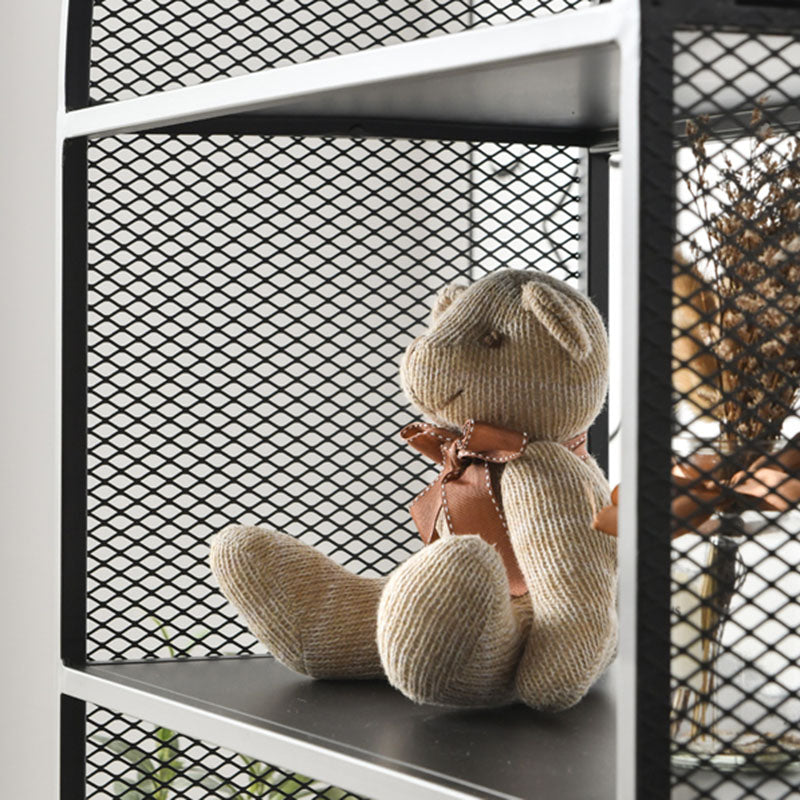 Modern Metal Bookcase Standard Vertical Open Shelf Bookshelf