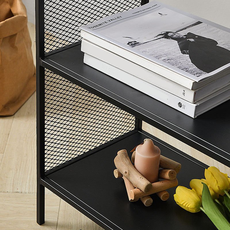 Modern Metal Bookcase Standard Vertical Open Shelf Bookshelf