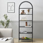 Modern Metal Bookcase Standard Vertical Open Shelf Bookshelf