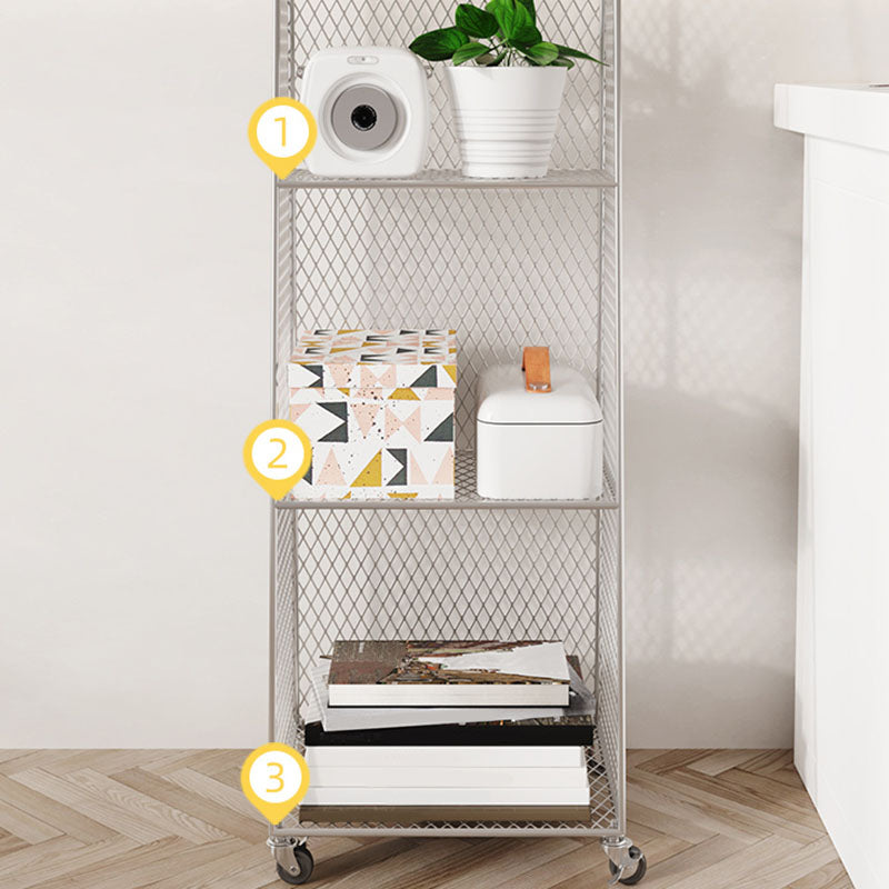 Libreria moderna di libreria metallica standard chiusa in brunish