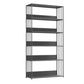 Modern Metal Bookshelf Standard Vertical Open Shelf Bookcase 31.5"L x 11.8"W x 63"H Black Clearhalo 'Bookcases' 'furn' 'furn_bookcases' 'Furniture' 'Office Furniture' 5672194