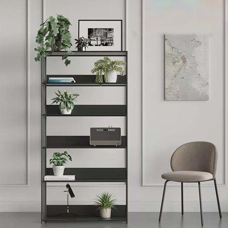 Modern Metal Bookshelf Standard Vertical Open Shelf Bookcase Clearhalo 'Bookcases' 'furn' 'furn_bookcases' 'Furniture' 'Office Furniture' 5672196