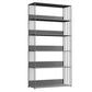 Modern Metal Bookshelf Standard Vertical Open Shelf Bookcase 31.5"L x 11.8"W x 63"H Grey Clearhalo 'Bookcases' 'furn' 'furn_bookcases' 'Furniture' 'Office Furniture' 5672197