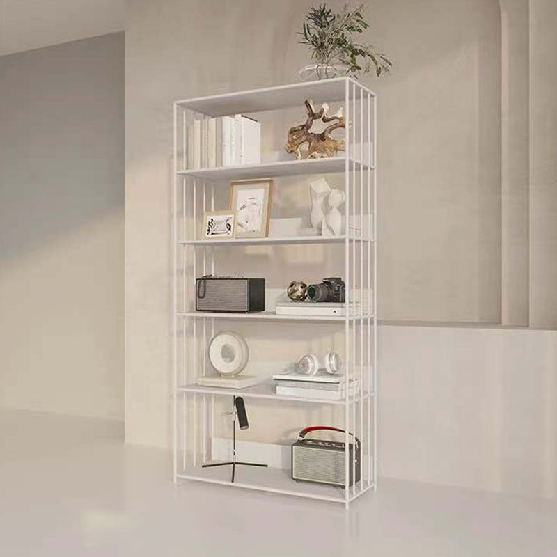 Modern Metal Bookshelf Standard Vertical Open Shelf Bookcase Clearhalo 'Bookcases' 'furn' 'furn_bookcases' 'Furniture' 'Office Furniture' 5672200