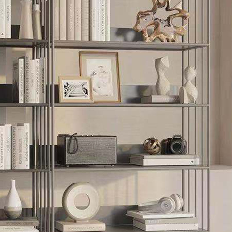 Modern Metal Bookshelf Standard Vertical Open Shelf Bookcase Clearhalo 'Bookcases' 'furn' 'furn_bookcases' 'Furniture' 'Office Furniture' 5672205