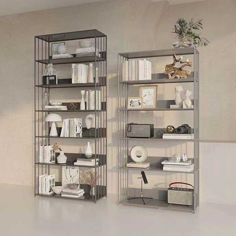 Modern Metal Bookshelf Standard Vertical Open Shelf Bookcase Clearhalo 'Bookcases' 'furn' 'furn_bookcases' 'Furniture' 'Office Furniture' 5672208