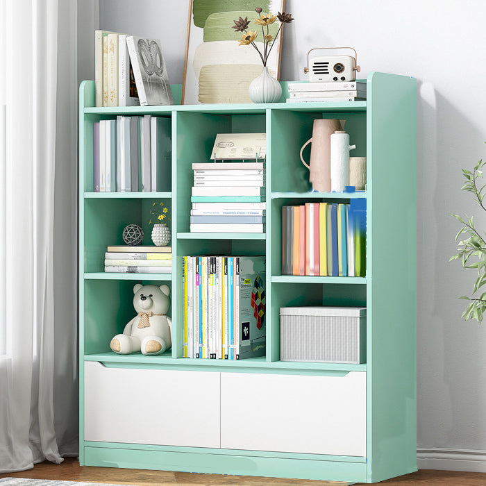 Estantería de madera 8 "D Bookshelf de atrás cerrada con puertas para sala de estar