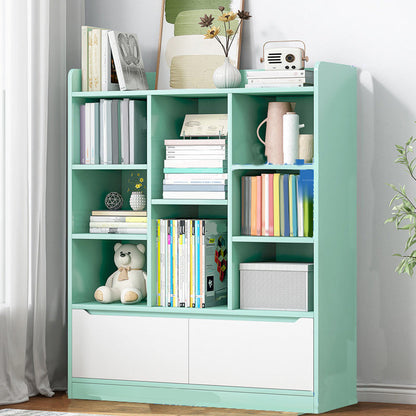 Estantería de madera 8 "D Bookshelf de atrás cerrada con puertas para sala de estar
