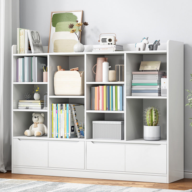 Estantería de madera 8 "D Bookshelf de atrás cerrada con puertas para sala de estar