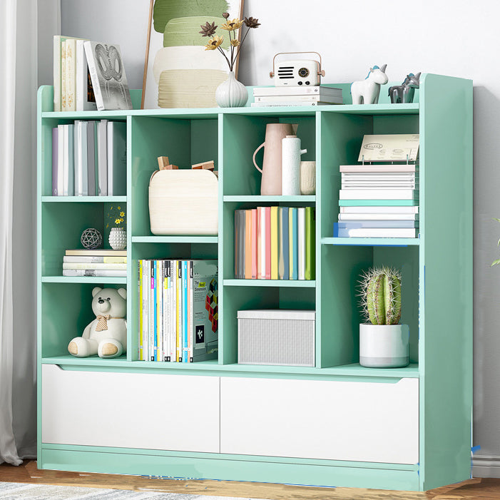 Estantería de madera 8 "D Bookshelf de atrás cerrada con puertas para sala de estar