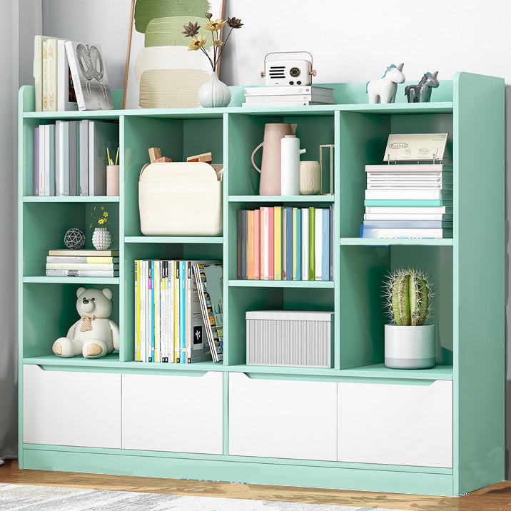 Estantería de madera 8 "D Bookshelf de atrás cerrada con puertas para sala de estar