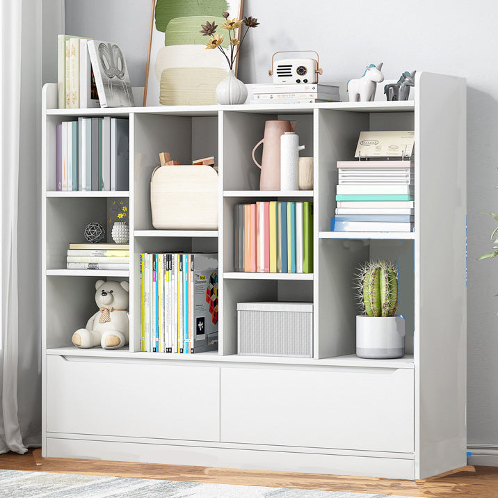 Estantería de madera 8 "D Bookshelf de atrás cerrada con puertas para sala de estar