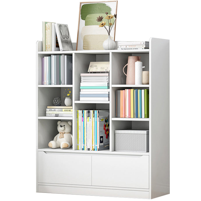 Estantería de madera 8 "D Bookshelf de atrás cerrada con puertas para sala de estar