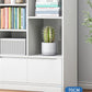 Estantería de madera 8 "D Bookshelf de atrás cerrada con puertas para sala de estar