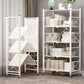 Modern Carbon Steel Bookcase with Folding Geometric Bookshelf for Any Room