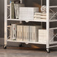 Modern Carbon Steel Bookcase with Folding Geometric Bookshelf for Any Room