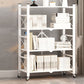 Modern Carbon Steel Bookcase with Folding Geometric Bookshelf for Any Room