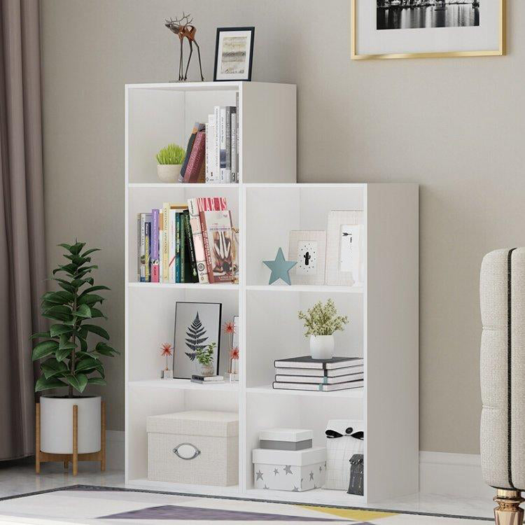 Estantería de madera de ingeniería moderna estante de libro estándar cerrado para sala de estar