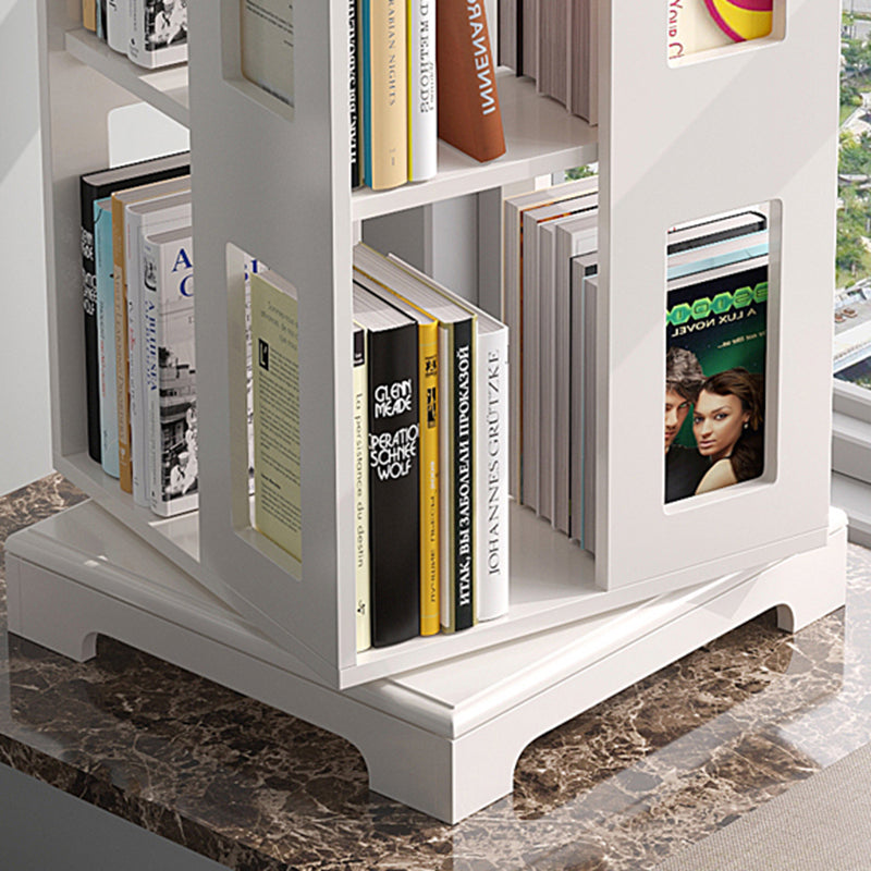 ソリッドウッドブックシェルフスカンジナビアの回転可能なオープンバックブックシェルフ