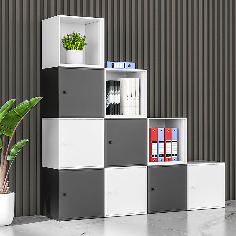 Modern Square Bookcase Metal Bookshelf for Bedroom , 13.7" W X 11.8" D X 13.7" H