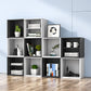 Modern Square Bookcase Metal Bookshelf for Bedroom , 13.7" W X 11.8" D X 13.7" H