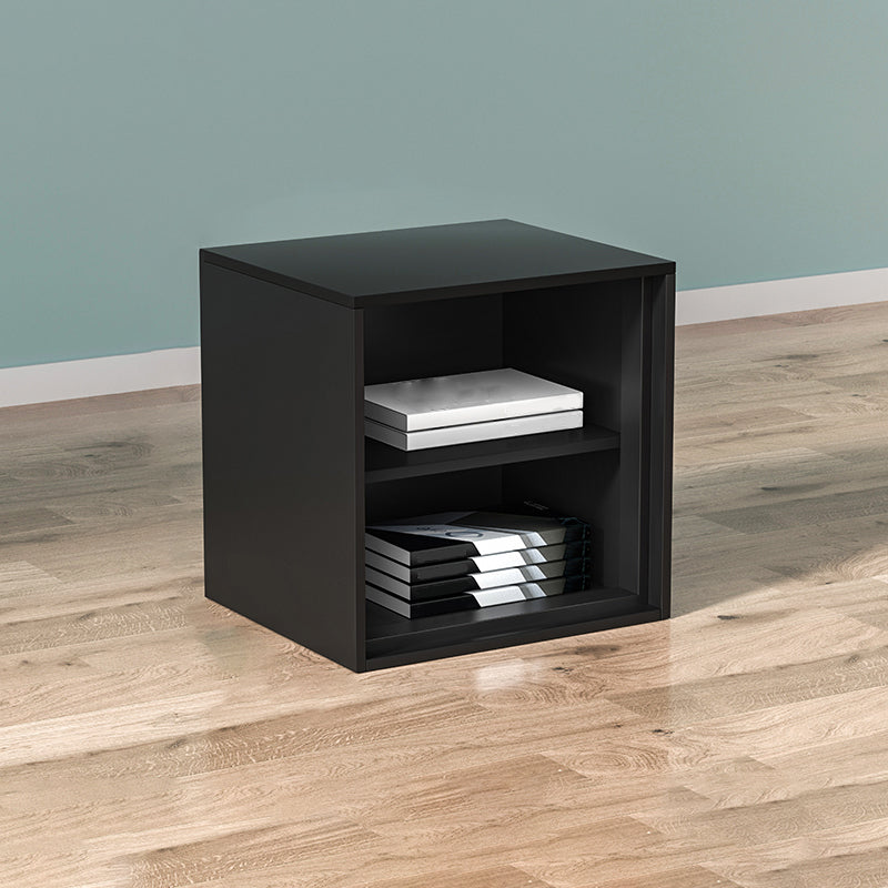 Modern Square Bookcase Metal Bookshelf for Bedroom , 13.7" W X 11.8" D X 13.7" H