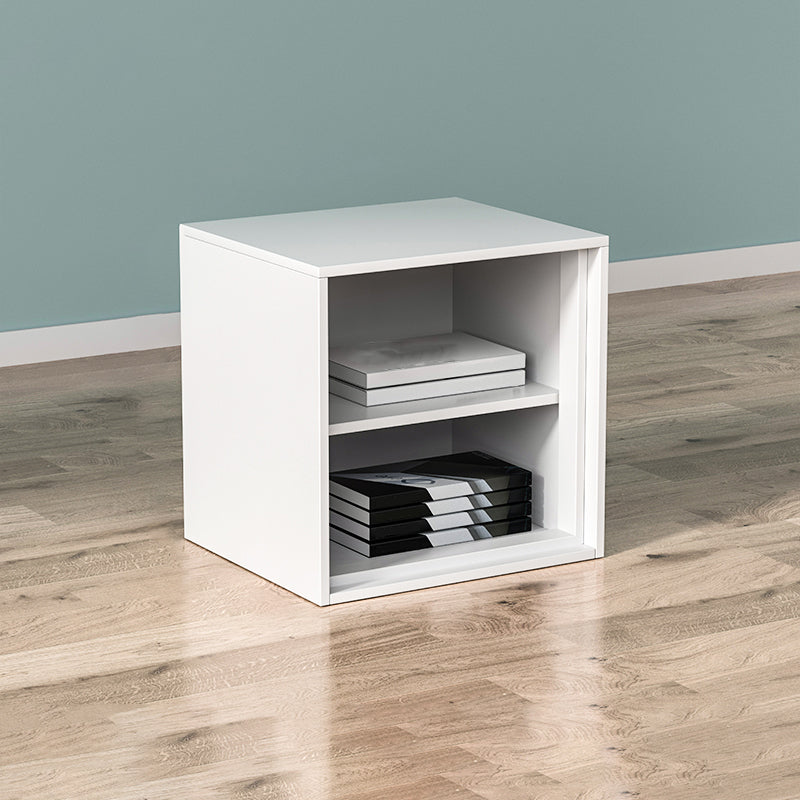 Modern Square Bookcase Metal Bookshelf for Bedroom , 13.7" W X 11.8" D X 13.7" H