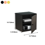 Modern Square Bookcase Metal Bookshelf for Bedroom , 13.7" W X 11.8" D X 13.7" H