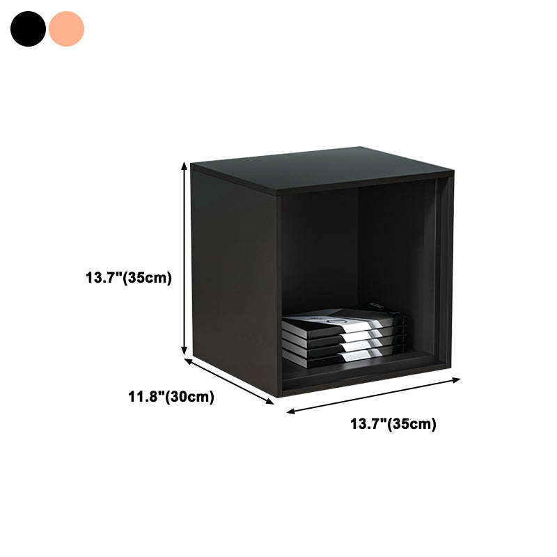 Modern Square Bookcase Metal Bookshelf for Bedroom , 13.7" W X 11.8" D X 13.7" H